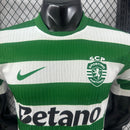 Camisa Sporting Home 25/26 - Verde e Branca - Versão Jogador